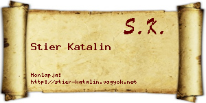 Stier Katalin névjegykártya